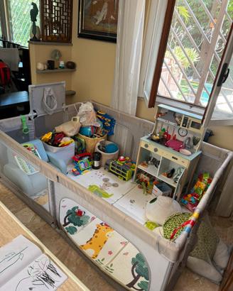 Box grande per bambini con tappeto antiurto
