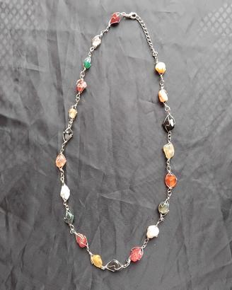 Collana vintage donna Pietre colorate 