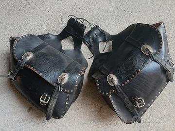 Borse laterali moto custom Vintage Harley