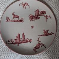 Coppia di piatti decoro Cantagalli