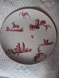 Coppia di piatti decoro Cantagalli