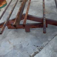 Pensilina in ferro lunghezza 230 cm larghezza 120