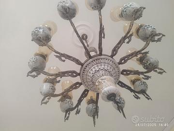 lampadario in ottone 