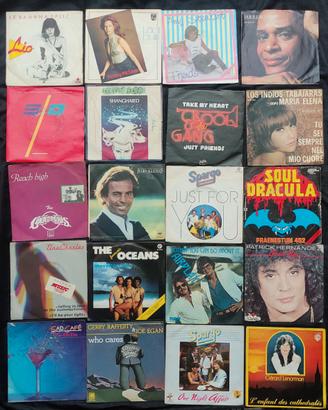 Lotto 40 dischi 45 giri musica Pop-Rock anni '80