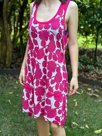 Abito / maglia lunga Cafè Noir di maglina fucsia