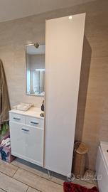 Mobile colonna ikea Bagno bianco lucido