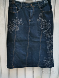 Gonna lunga in denim