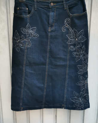 Gonna lunga in denim