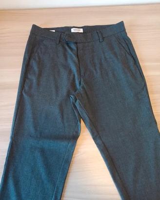 Pantalone lungo uomo elegante blu