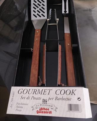 Set posate barbecue Gourmet Cook Athos Guizzardi