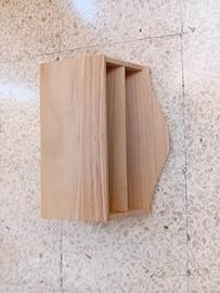 Porta documenti in legno grezzo per decoupage
