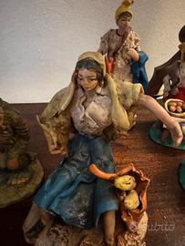 Statuine presepe artigianale in terracotta