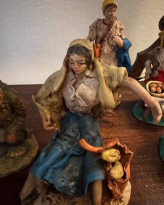 Statuine presepe artigianale in terracotta