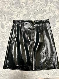 Gonnellina similpelle nera Zuiki