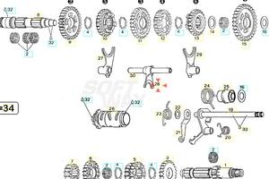 Forchetta cambio 5/6A Aprilia RS125 AP0258913