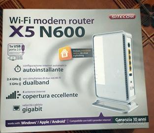 Modem router Wi-Fi ADSL Sitecom X5 N600 COME NUOVO