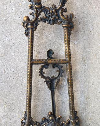 Cavalletto in bronzo, stile barocco, per quadri