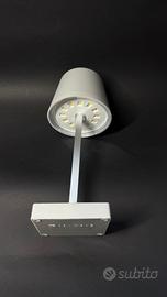 Lampada Led touch da tavolo grigia