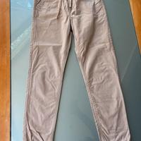 2 Pantaloni jogging beige e blu S