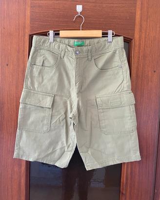Bermuda cargo Benetton Ragazzo 13-14 anni verde3XL