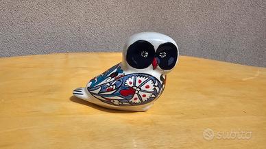 Gufo in ceramica stile Iznik