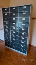 Armadio stile industriale con cassetti a ribalta