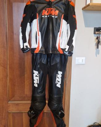 Tuta KTM 2 pezzi in pelle di bovino
