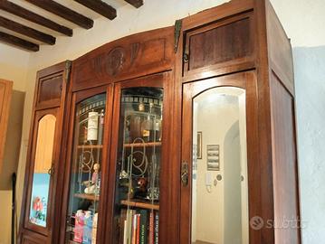 CREDENZA/LIBRERIA IN STILE LIBERTY PRIMA META’ 900