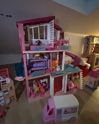 Casa Barbie con piscina + camper + auto