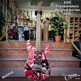 EVH Striped Series Frankie Red-Black Stripes Relic
