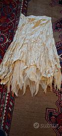 Gonna 100% pura seta e tulle color bianco latte