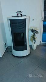 Stufa a pellet Idro davanza bianca