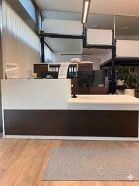 BANCONE RECEPTION PROFESSIONALE + CASSETTIERA COOR