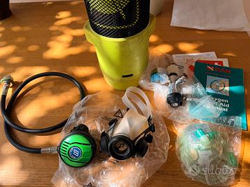 Kit ossigeno rescue professional + bombola 5 litri