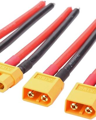 2 Paia XT60 Maschio/Femmina con Cavo 12AWG 100 mm