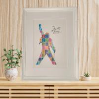 Freddie Mercury Quadro moderno su veri francobolli
