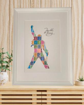 Freddie Mercury Quadro moderno su veri francobolli