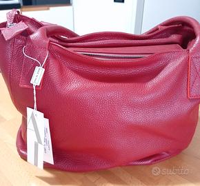 borsa shopper amaranto made in Italy