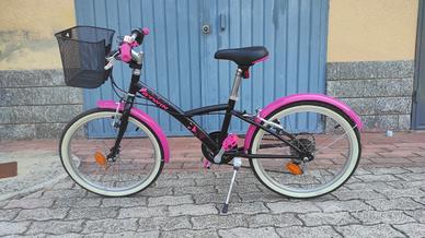 bici bambina original 500, 20 pollici rosa/nero