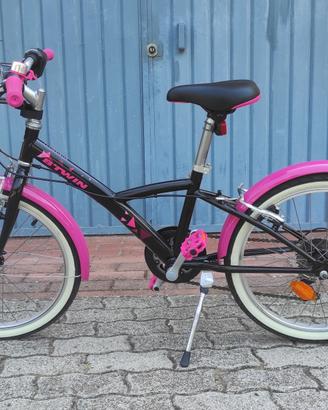 bici bambina original 500, 20 pollici rosa/nero
