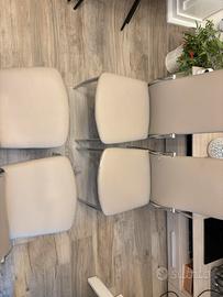 Set 4 Sedie ecopelle