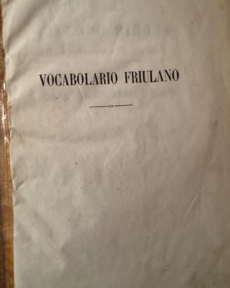 Vocabolario Friulano Jacopo Pirona del 1871
