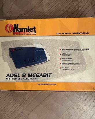 Modem ADSL vintage Hamlet con libretto istruzioni