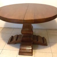 Tavolo rotondo in legno massello allungabile