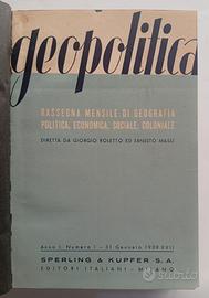 Riviste Ventennio Annata Completa 1939 Geopolitica