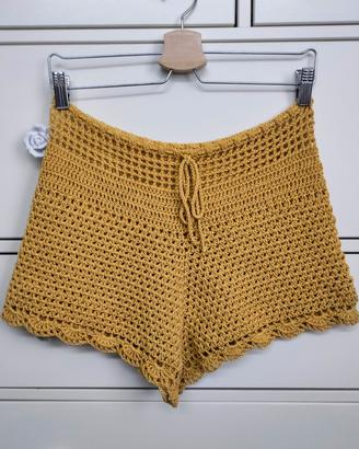 Pantaloncini shorts copricostume giallo 