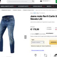 pantaloni jeans moto revit 48/50 nuovi