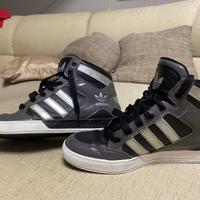 Scarpe Adidas COURT HI TOP NERE GRIGIE G45816