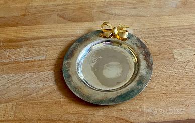 Piattino decorativo in silver/argentato