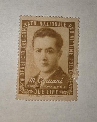 Rara vignetta erinnofila M. Capuani 2 lire